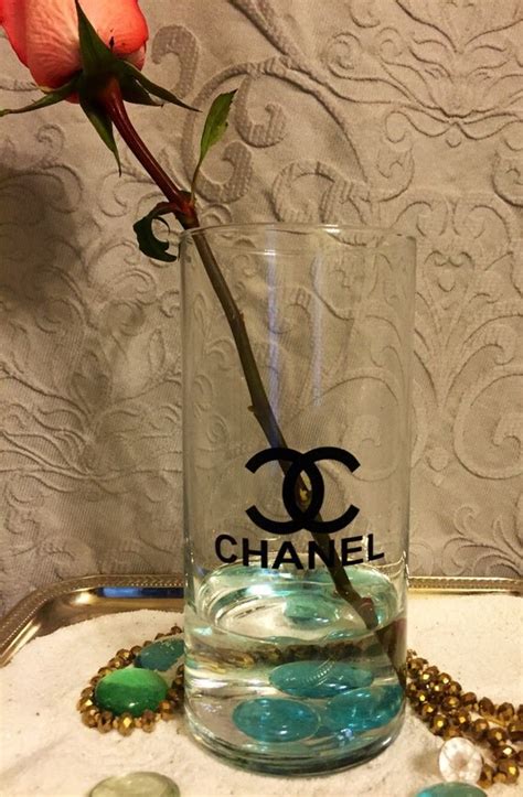 chanel inspired flower vase